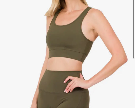 Baddie Biker Set- Olive